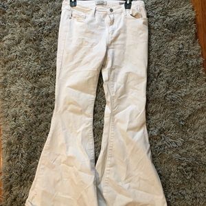 Judy blue flare leg white pants